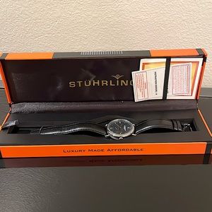 Stuhrling Original Men’s Symphony Leather Watch